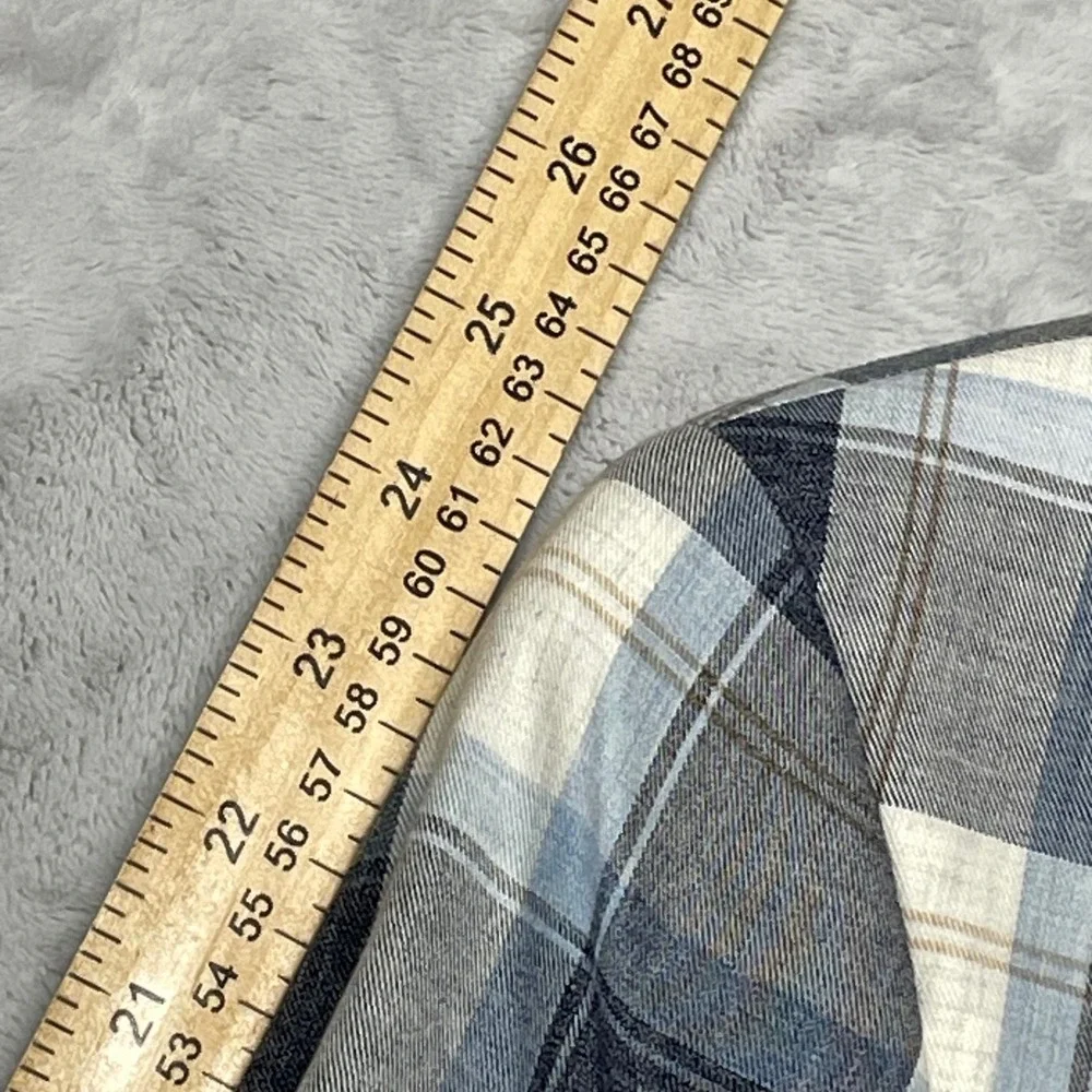 Tommy Hilfiger Mens Blazer 38R Blue Plaid Cotton Two Button‎ Sport Coat